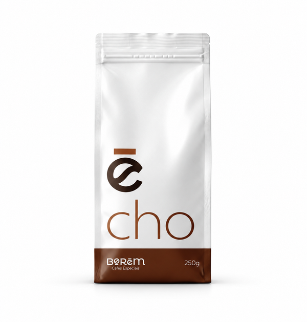 Embalagem do Café Especial CHO Chocolate 250g Borem Cafés em fundo branco